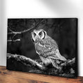 Black And White Owl Canvas Wall Art by Tailored Canvases