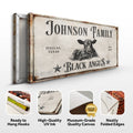 Black Angus Cattle Sign by Tailored Canvases