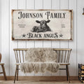 Black Angus Cattle Sign by Tailored Canvases