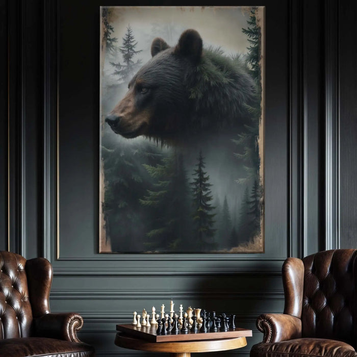 Black Bear Exposure Wall Art by Tailored Canvases