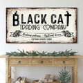 Black Cat Trading Company Sign by Tailored Canvases