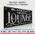 Black Cat's Enchanted Lounge Halloween Sign by Tailored Canvases