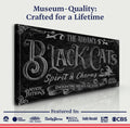 Black Cat’s Spirits & Charms Bar Halloween Sign II by Tailored Canvases