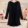 Black Classic Draped Cardigan
