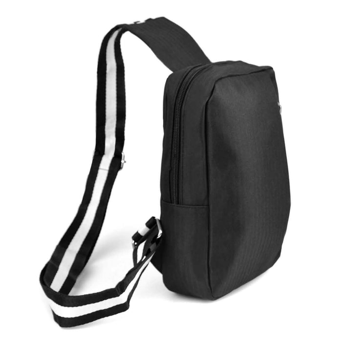 Black Crossbody Shoulder Sling Bag with USB Charging Port by DailySale