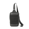 Black Full-Grain Leather Sling Bag for Men by MiamiLeathers.com