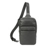 Black Full-Grain Leather Sling Bag for Men