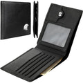 Black Genuine Leather Wallet Case - Apple AirTag by Zerodamage Sahara Case LLC