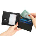 Black Genuine Leather Wallet Case - Apple AirTag by Zerodamage Sahara Case LLC