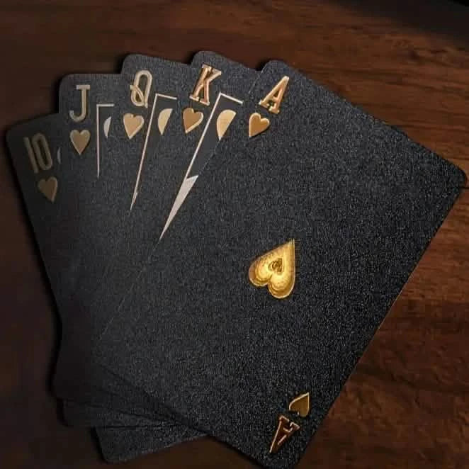 Black Golden Foil Poker Playing Cards by DailySale