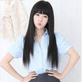Black Long Straight Full Hair Wig Cosplay by DailySale