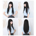 Black Long Straight Full Hair Wig Cosplay by DailySale