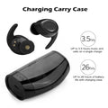 Black Mini Wireless Bluetooth Twins Earbuds Mic True Bass Stereo In-Ear TWS Earphones by DailySale