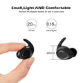 Black Mini Wireless Bluetooth Twins Earbuds Mic True Bass Stereo In-Ear TWS Earphones by DailySale