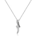 Black Sapphire Dainty Pendant Necklace by Fine Color Jewels