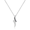 Black Sapphire Dainty Pendant Necklace