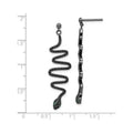Black Spinel Snake Dangle Earrings by Fine Color Jewels