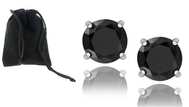 Black Stud Earrings Made with Swarovski Elements by DailySale