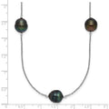 Black Tahitian Pearl By The Yard Necklace by Fine Color Jewels