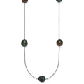 Black Tahitian Pearl By The Yard Necklace by Fine Color Jewels