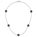 Black Tahitian Pearl By The Yard Necklace by Fine Color Jewels