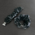 Black Velvet Buckle Scrunchie - No Snagging, No Tangles by Buckle Scrunchies by RE.STATEMENT