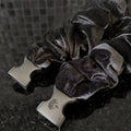 Black Velvet Buckle Scrunchie - No Snagging, No Tangles by Buckle Scrunchies by RE.STATEMENT
