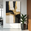Black White and Gold Wall Art by Tailored Canvases