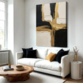 Black White and Gold Wall Art by Tailored Canvases