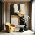 Black White and Gold Wall Art by Tailored Canvases