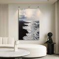 Black & White Waves Abstract Wall Art by Tailored Canvases