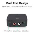 Black Wireless Bluetooth Receiver 5.0 aptX LL RCA NFC 3.5mm Jack Aux Audio Adapter by DailySale