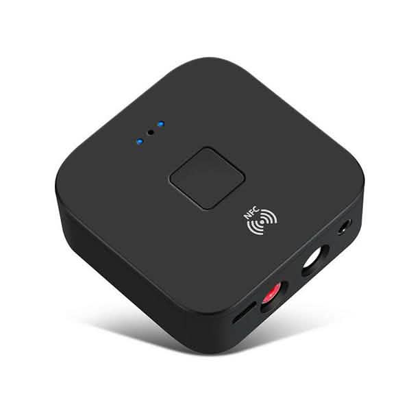Black Wireless Bluetooth Receiver 5.0 aptX LL RCA NFC 3.5mm Jack Aux Audio Adapter by DailySale