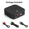 Black Wireless Bluetooth Receiver 5.0 aptX LL RCA NFC 3.5mm Jack Aux Audio Adapter by DailySale