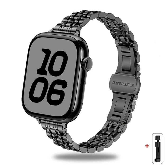 Stainless Steel Strap For Apple Watch Band Series 11/10/9/8/7/6/5/4/ SE / Ultra 1/2/3 by Arleathercraft