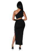 One Shoulder Sleeveless Cut Out Dress by The House of Stylez