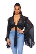 See Thru Wrap Top by The House of Stylez