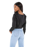 Astr the Label Blakely Draped Long Sleeve Bodysuit by Vanessa Jane