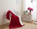 DaDa Bedding Luxury Romantic Red Lovely Hearts Dreamy Plush Faux Fur Throw Blanket (19) by DaDalogy Bedding Collection
