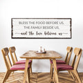 Bless The Food Before Us And The Love Between Us Sign by Tailored Canvases