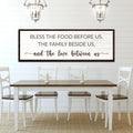 Bless The Food Before Us And The Love Between Us Sign II by Tailored Canvases