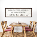 Bless The Food Before Us And The Love Between Us Sign II by Tailored Canvases