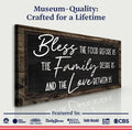 Bless The Food Before Us And The Love Between Us Sign III by Tailored Canvases