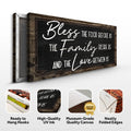 Bless The Food Before Us And The Love Between Us Sign III by Tailored Canvases