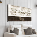 Bless The Food Before Us And The Love Between Us Sign V by Tailored Canvases