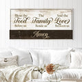 Bless The Food Before Us And The Love Between Us Sign V by Tailored Canvases