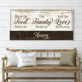 Bless The Food Before Us And The Love Between Us Sign V by Tailored Canvases