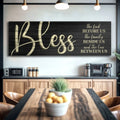 Bless The Food Before Us And The Love Between Us Sign VI by Tailored Canvases