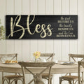 Bless The Food Before Us And The Love Between Us Sign VI by Tailored Canvases