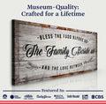 Bless The Food Before Us Kitchen Sign by Tailored Canvases